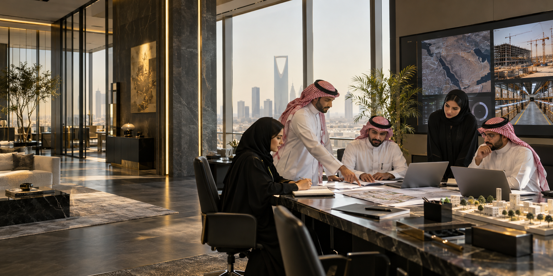 فريق جولد روك يعمل على حلول الأعمال الرقمية